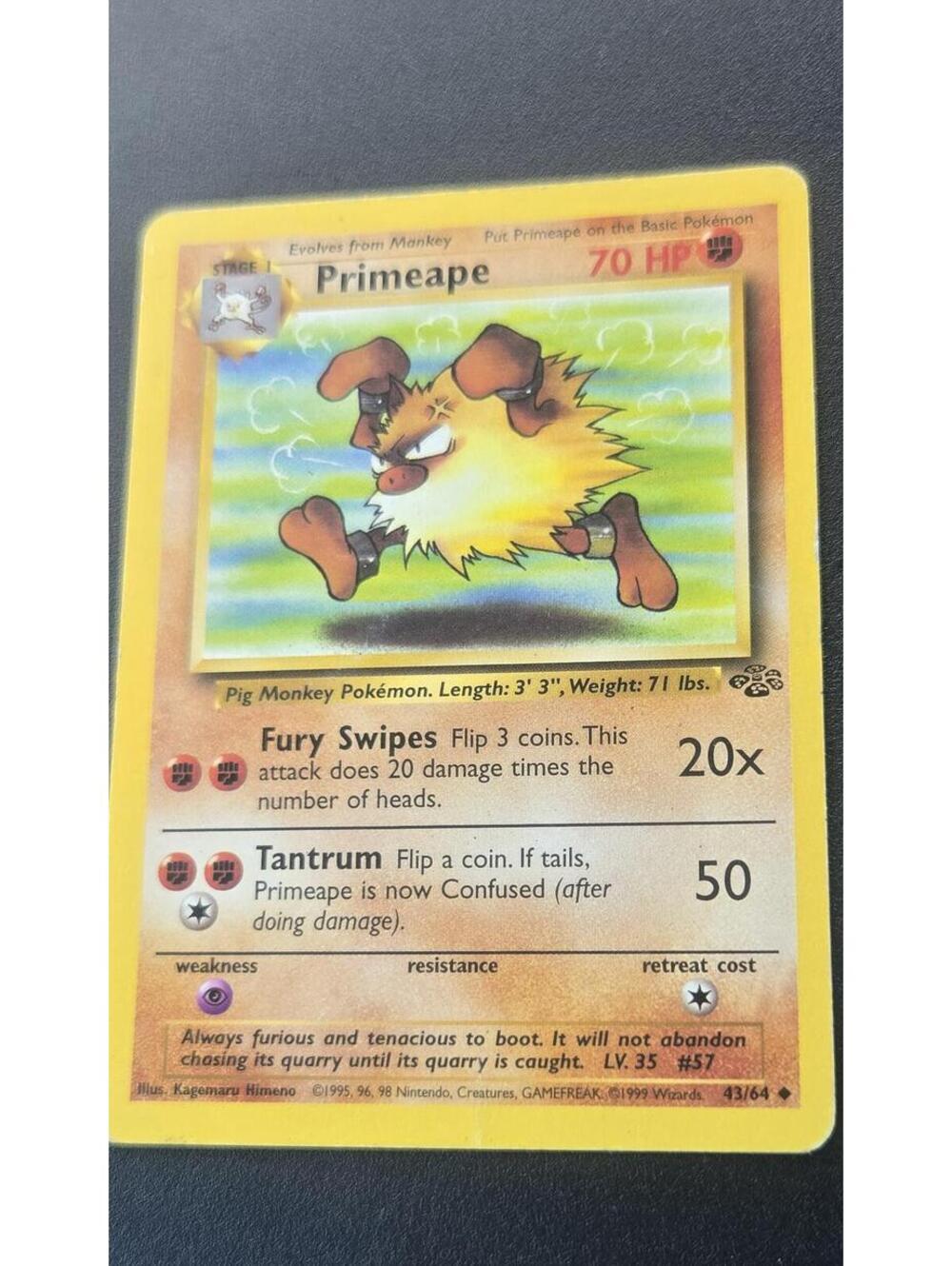 Primeape Pokémon Trading Card